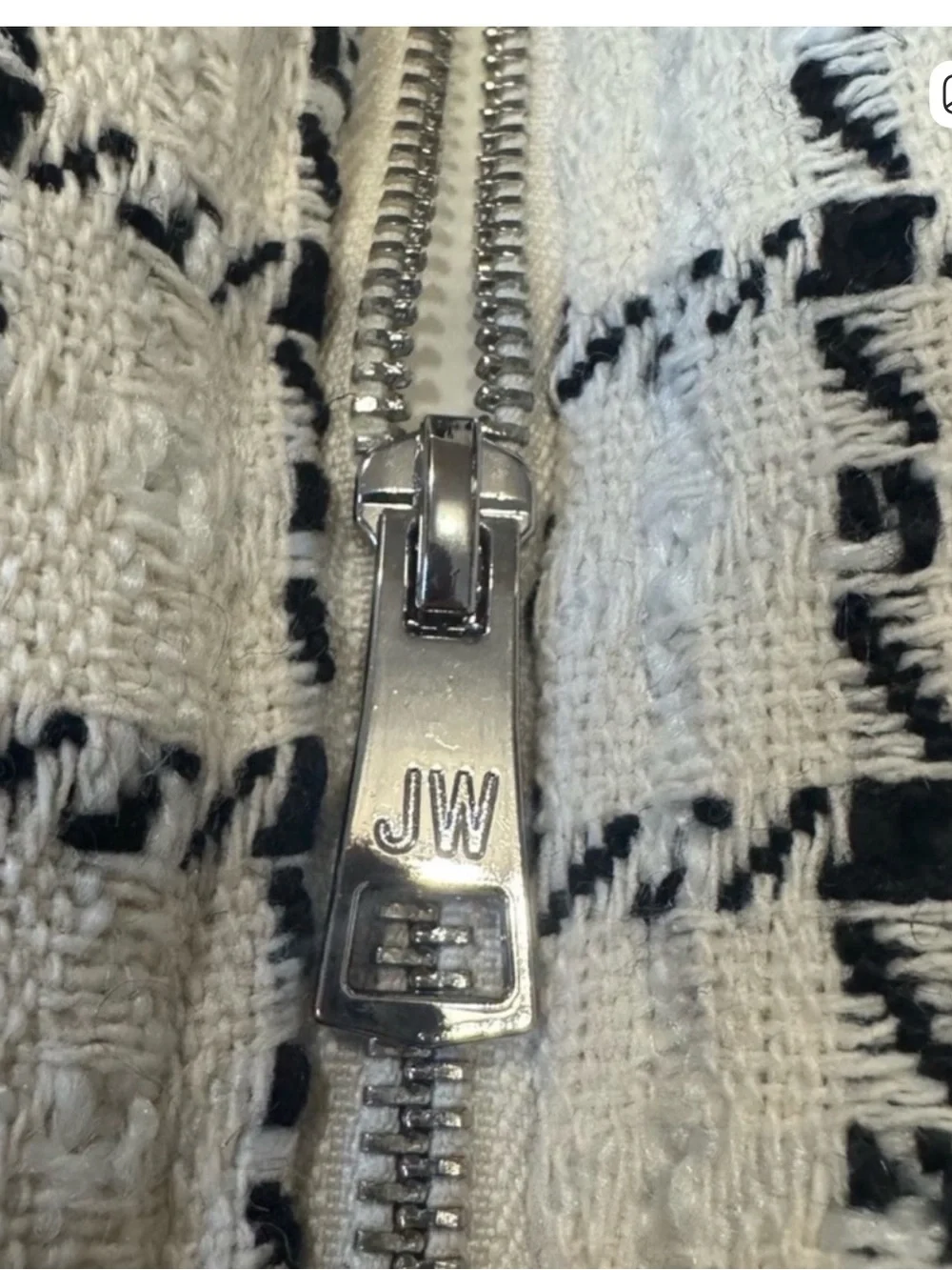 Jason Wu Cream and Black Bouclé Zip-Up Jacket